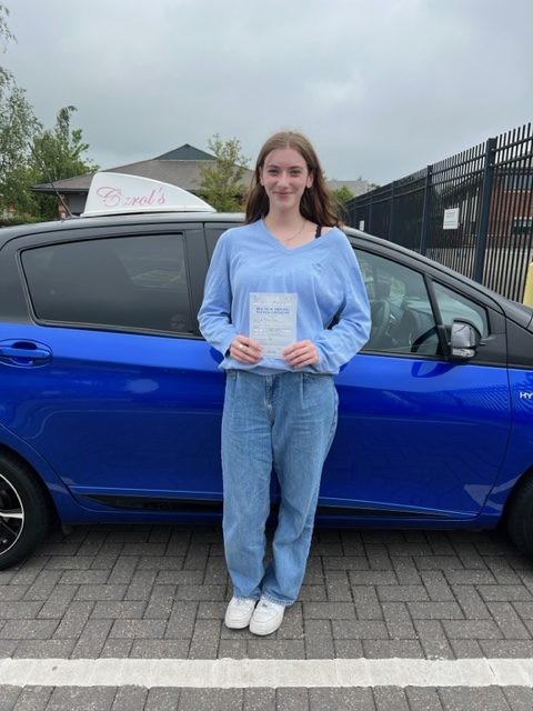 Lisette passed Driving Test in June